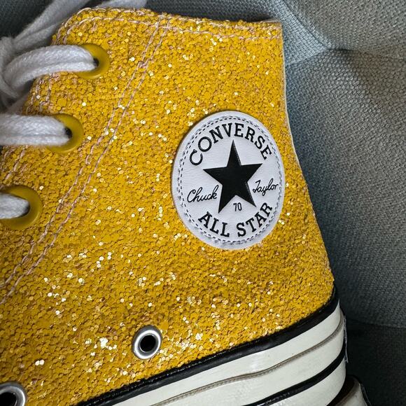 Converse x JW Anderson Chuck 70 Hi Top Glitter Barbosa Cherry M6 W8 - Picture 7 of 15